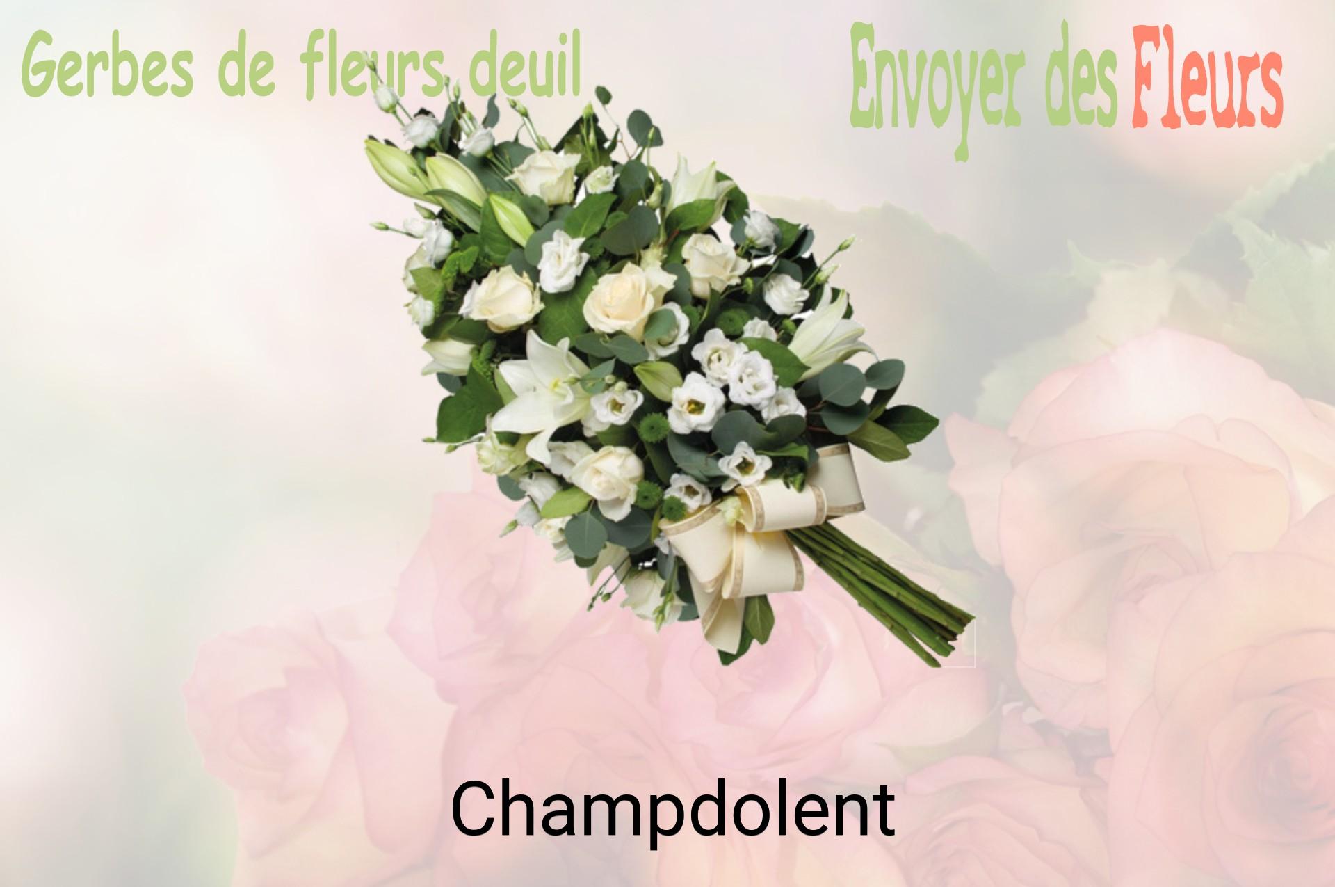 Gerbe de fleurs de deuil livrée à Champdolent